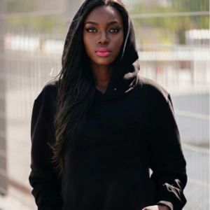 black hoodie